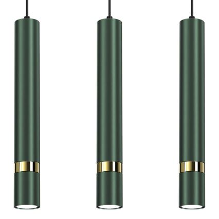 Підвісна люстра JOKER 3xGU10/25W/230V зелений