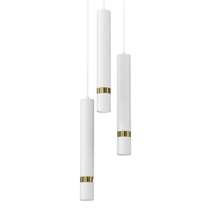 Підвісна люстра JOKER 3xGU10/8W/230V білий/золотий