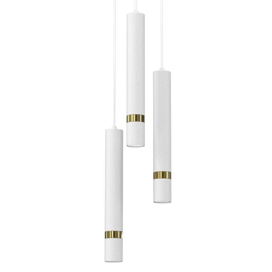 Підвісна люстра JOKER 3xGU10/8W/230V білий/золотий
