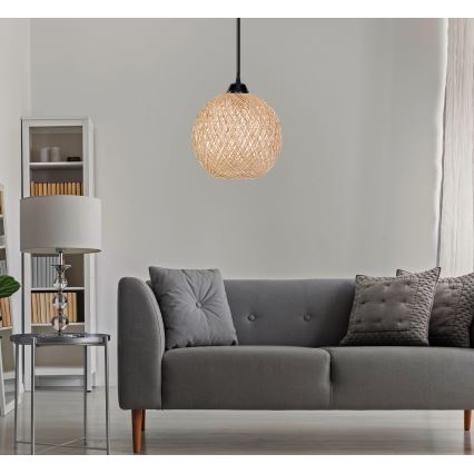 Підвісна люстра JUTE 1xE27/60W/230V бежевий