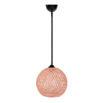 Підвісна люстра JUTE 1xE27/60W/230V рожевий