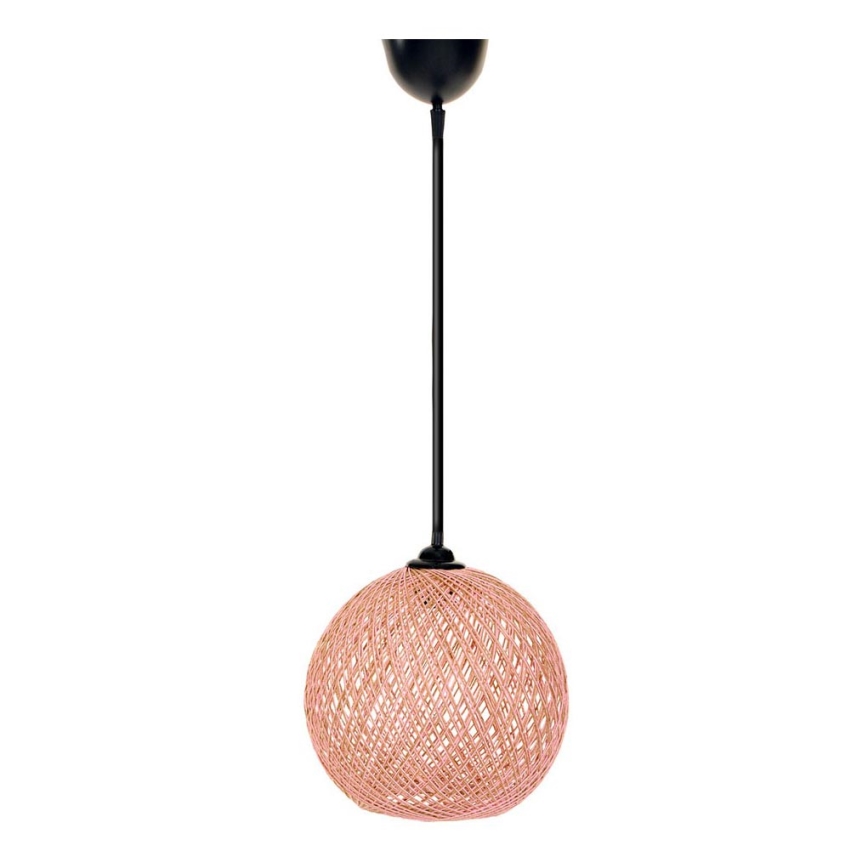 Підвісна люстра JUTE 1xE27/60W/230V рожевий