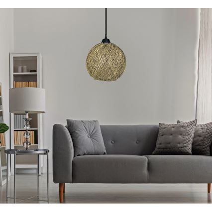 Підвісна люстра JUTE 1xE27/60W/230V жовтий