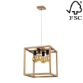 Підвісна люстра KAGO 4xE27/60W/230V дуб – сертифіковано FSC