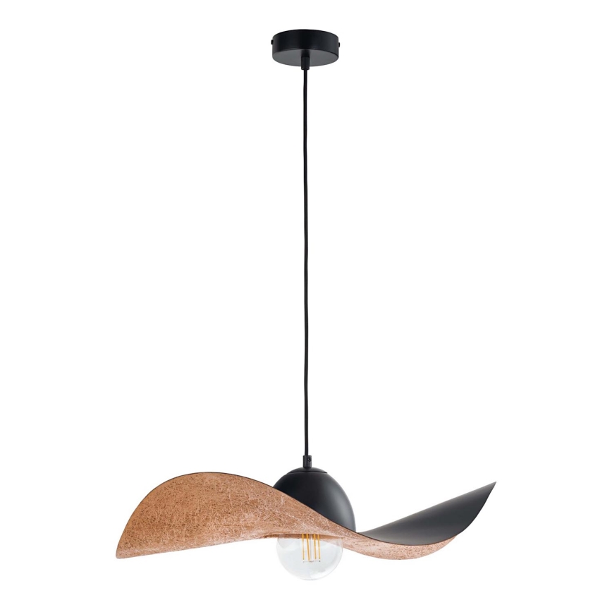 Підвісна люстра KAPELLO 1xE27/60W/230V діаметр 55 cm чорний/мідний