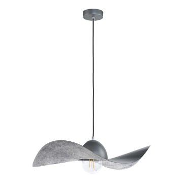 Підвісна люстра KAPELLO 1xE27/60W/230V діаметр 55 cm сірий/срібний
