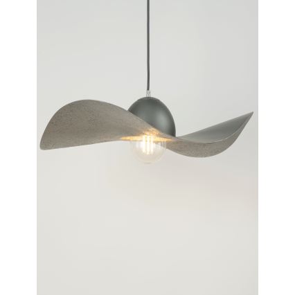 Підвісна люстра KAPELLO 1xE27/60W/230V діаметр 55 cm сірий/срібний