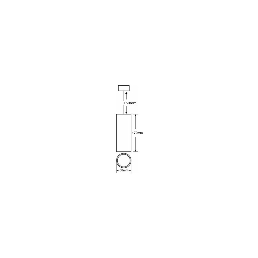 Підвісна люстра KARADON 1xGU10/30W/230V 17 см білий
