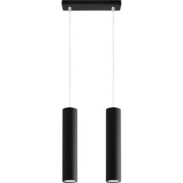 Підвісна люстра KARADON 2xGU10/30W/230V чорний