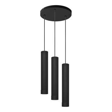 Підвісна люстра KARADON 3xGU10/30W/230V чорний