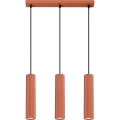 Підвісна люстра KARBON 3xGU10/10W/230V червоний