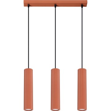 Підвісна люстра KARBON 3xGU10/10W/230V червоний