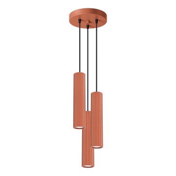 Підвісна люстра KARBON 3xGU10/10W/230V червоний