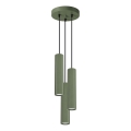 Підвісна люстра KARBON 3xGU10/10W/230V зелений