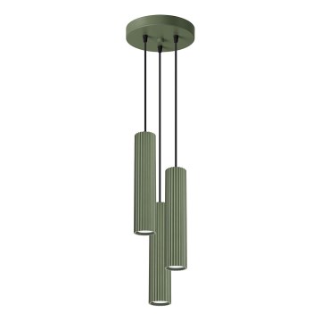 Підвісна люстра KARBON 3xGU10/10W/230V зелений