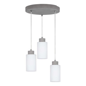 Підвісна люстра KARLA 3xE27/60W/230V бетон – сертифіковано FSC