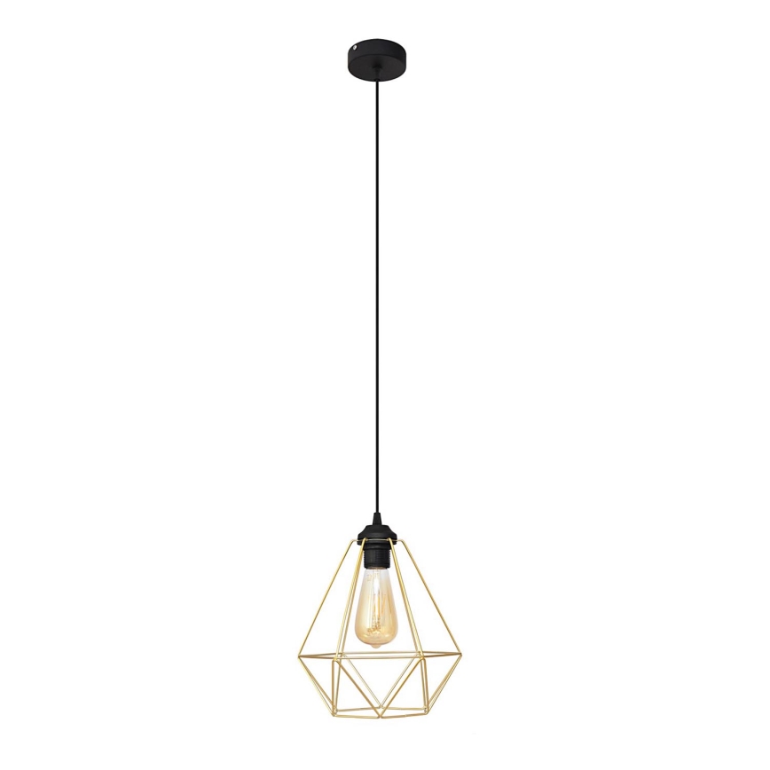 Підвісна люстра KARO 1xE27/15W/230V золотий/чорний