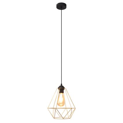 Підвісна люстра KARO 1xE27/15W/230V золотий/чорний