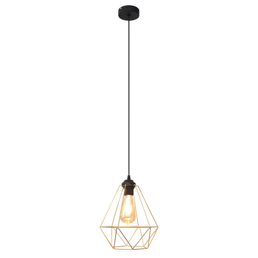 Підвісна люстра KARO 1xE27/15W/230V золотий/чорний