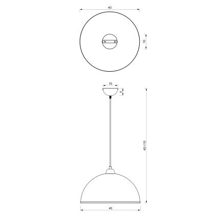 Підвісна люстра KITCHEN 1xE27/15W/230V білий/глянцевий хром