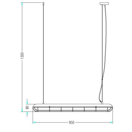 Підвісна люстра KJELD 3xE14/60W/230V