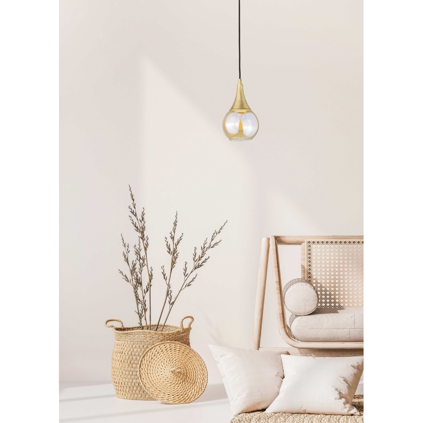 Підвісна люстра LACRIMA HONEY 1xE27/60W/230V