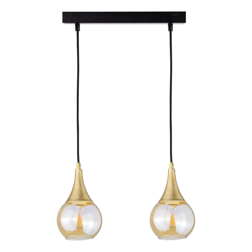 Підвісна люстра LACRIMA HONEY 2xE27/60W/230V