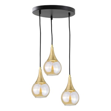 Підвісна люстра LACRIMA HONEY 3xE27/60W/230V діаметр 30 см