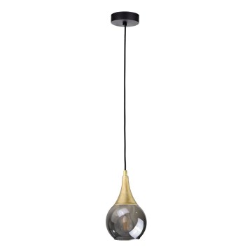 Підвісна люстра LACRIMA SMOKY 1xE27/60W/230V