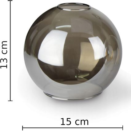 Підвісна люстра LACRIMA SMOKY 1xE27/60W/230V