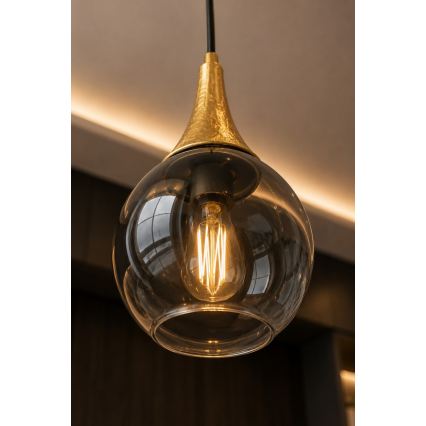 Підвісна люстра LACRIMA SMOKY 3xE27/60W/230V діаметр 30 см