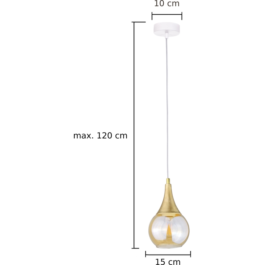 Підвісна люстра LACRIMA WHITE 1xE27/60W/230V