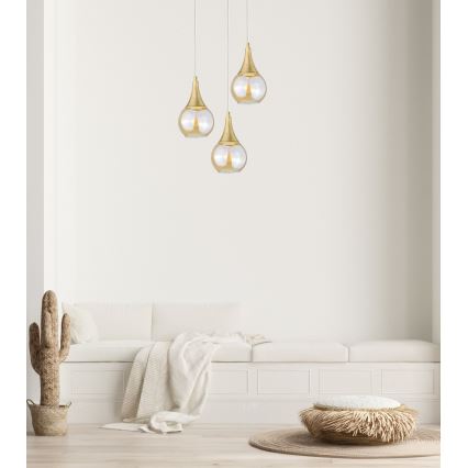Підвісна люстра LACRIMA WHITE 3xE27/60W/230V діаметр 30 см