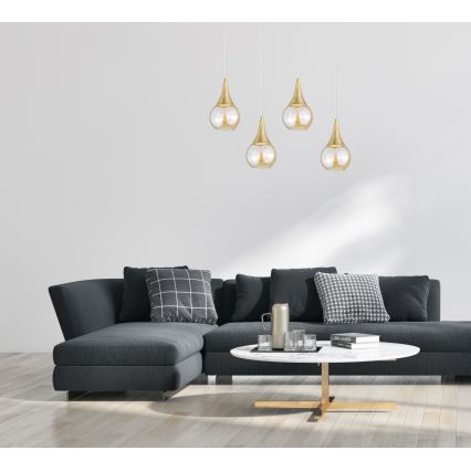 Підвісна люстра LACRIMA WHITE 4xE27/60W/230V