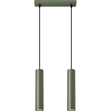 Підвісна люстра LAGOS 2xGU10/10W/230V зелений