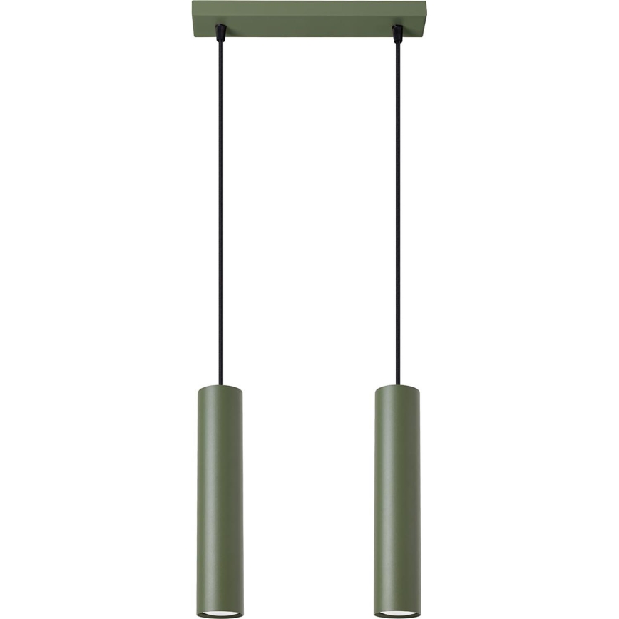 Підвісна люстра LAGOS 2xGU10/10W/230V зелений
