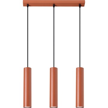 Підвісна люстра LAGOS 3xGU10/10W/230V червоний