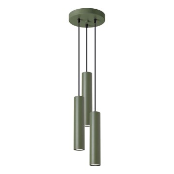 Підвісна люстра LAGOS 3xGU10/10W/230V зелений
