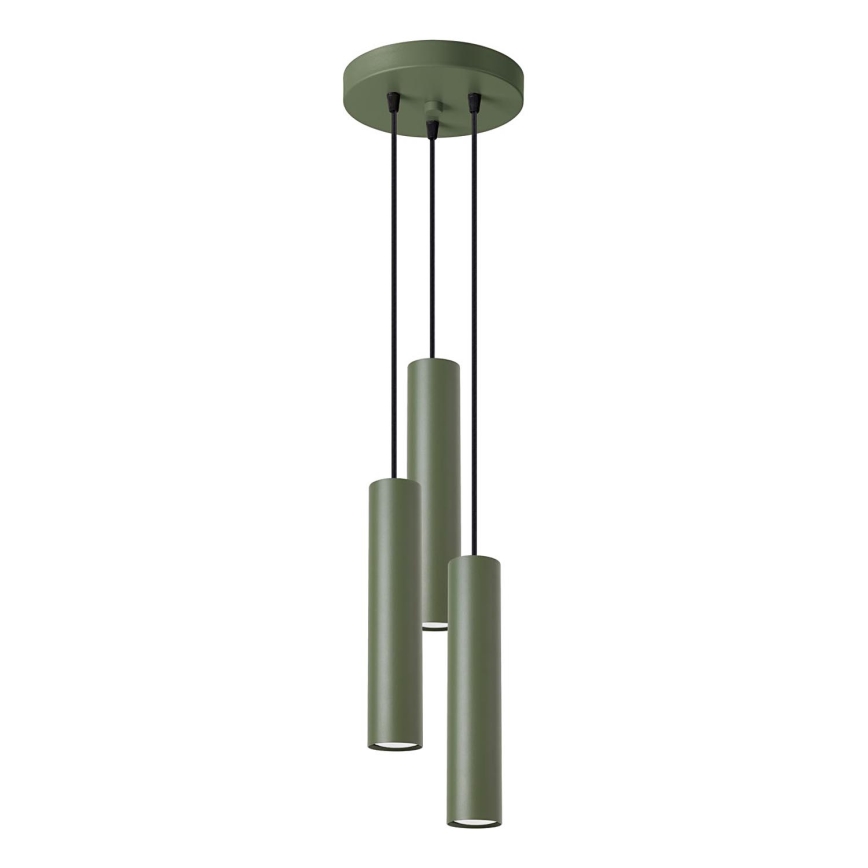 Підвісна люстра LAGOS 3xGU10/10W/230V зелений