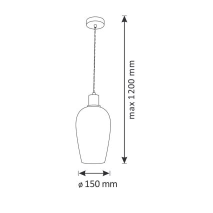Підвісна люстра LAGRI 1xE27/20W/230V