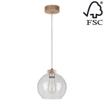 Підвісна люстра LAGUNA 1xE27/60W/230V дуб – сертифіковано FSC