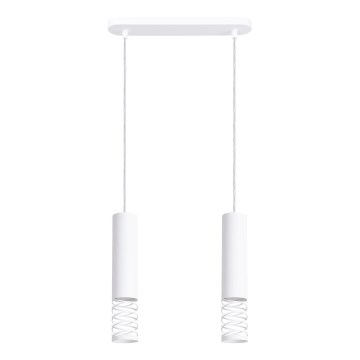 Підвісна люстра LAMI 2xGU10/10W/230V білий