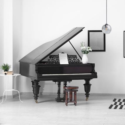 Підвісна люстра LATIL 1xE27/60W/230V чорний