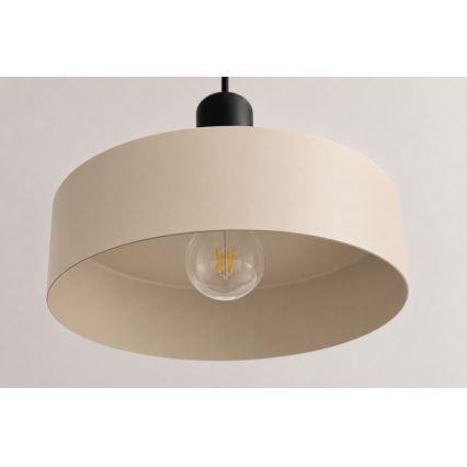Підвісна люстра LATTE 3xE27/60W/230V бежевий/чорний