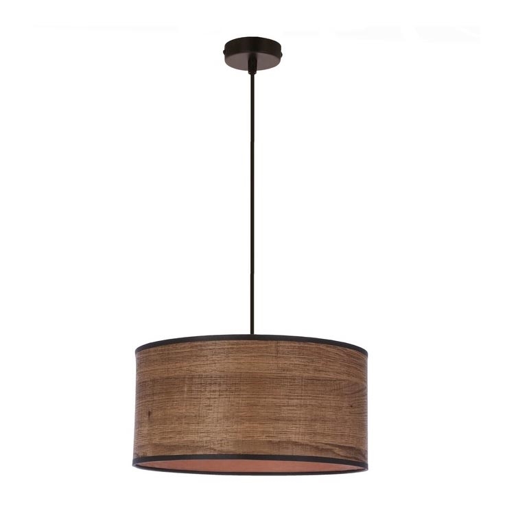 Підвісна люстра LEGNO 1xE27/40W/230V діаметр 30 см коричневий
