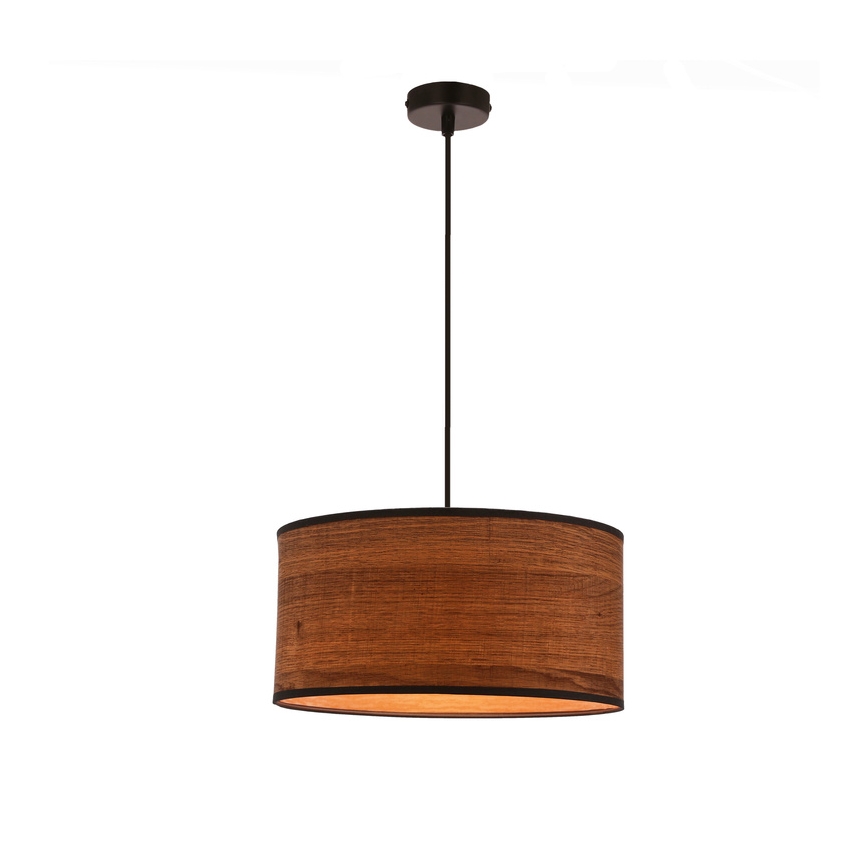 Підвісна люстра LEGNO 1xE27/40W/230V діаметр 30 см коричневий