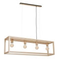 Підвісна люстра LEGNO 4xE27/60W/230V