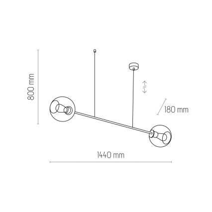 Підвісна люстра LIBRA 2xE27/15W/230V