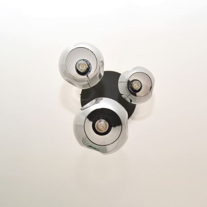 Підвісна люстра LILI 3xE27/15W/230V чорний/сірий