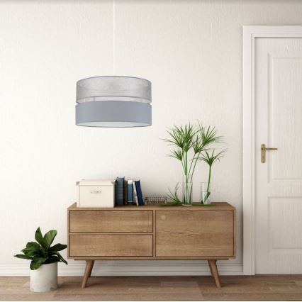 Підвісна люстра LIMA 1xE27/60W/230V сірий